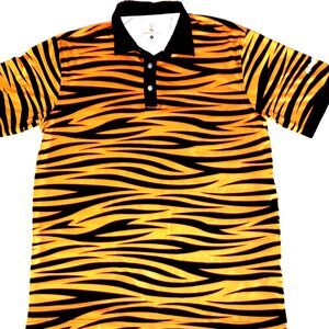 Rolo Golf Tiger King Men’s XL Striped Golf Polo Shirt
